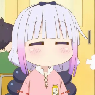 ☁️ Kanna Kamui Miss Kobayashi's Dragon Maid kanna, dragon maid, anime, kanna kamui, carina, manga, ragazza telegram sticker