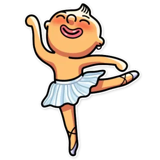 😊 ballet, ballerina, dance, cute, cartoon telegram sticker