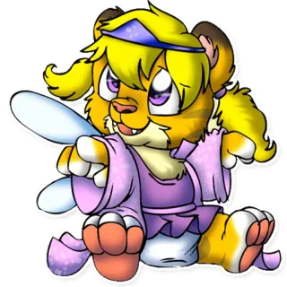💥 การ์ตูน, สัตว์, สิงโต, นางฟ้า, น่ารัก, แปลก telegram sticker