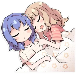 😍 Anime, Dormire, Ragazze, Carino, Kawaii whatsapp sticker