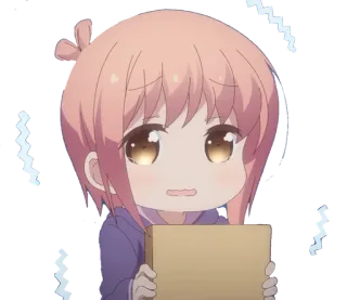 😌 Anime, Menina, Fofa, Caixa, Desenho animado telegram sticker