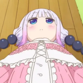 🍚 Kanna Kamui Miss Kobayashi's Dragon Maid Anime, Kanna, Kanna Kamui, Fofo, Dragão, Empregada whatsapp sticker