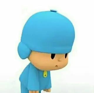 🕳 Pocoyo Desenho animado, Triste, Azul, Personagem, Programa de TV telegram sticker