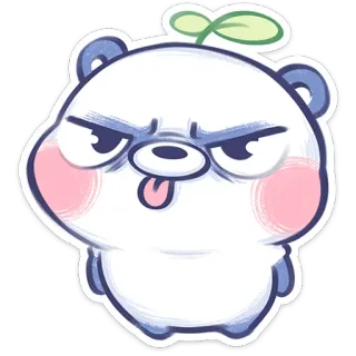 ⭐ cute, bear, cartoon, sticker, funny, animal telegram sticker
