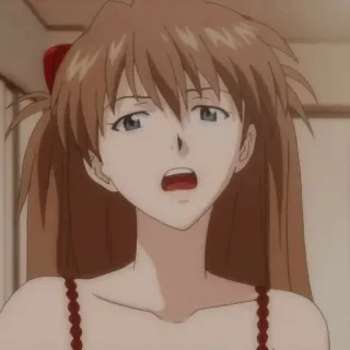 🌟 Asuka Langley Neon Genesis Evangelion Anime, Cartoon, Mädchen, Charakter, Asuka Langley, Evangelion telegram sticker