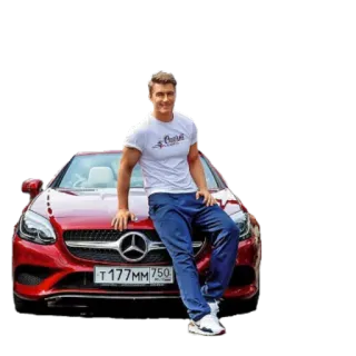 🚘 รถ, ผู้ชาย, ยานพาหนะ, สีแดง, รถยนต์ telegram sticker
