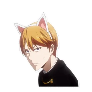 😾 Anime, Orejas de gato, Lindo, Travieso, Pegatina whatsapp sticker