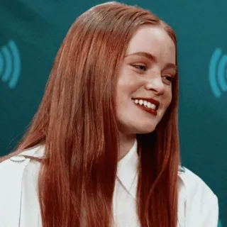 🥕 Sadie Sink person, Rothaarige, Schauspielerin, Lächeln, Porträt whatsapp sticker