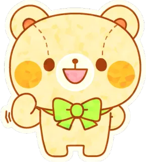 👋 beruang, lucu, kartun, binatang, stiker, kawaii telegram sticker
