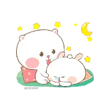 😴 Hoạt hình, Gấu, Thỏ, Dễ thương, Ngủ, Kawaii whatsapp sticker