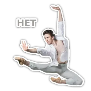 😒 HET Ballett, Tänzer, männlich, darstellende Kunst, Sprung, Bewegung whatsapp sticker