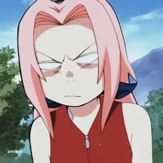 🌟 Sakura Naruto 春野サクラ, アニメ, 怒り, ナルト, ミーム telegram sticker