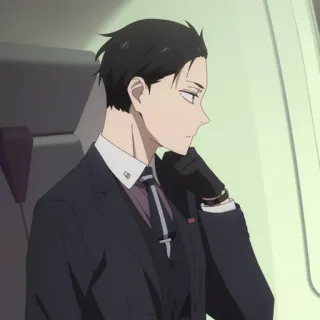 💵 Daisuke Kambe Fugou Keiji Balance:UNLIMITED Anime, Daisuke Kambe, Detektiv, Reich, Reich, Anzug, Ernst telegram sticker