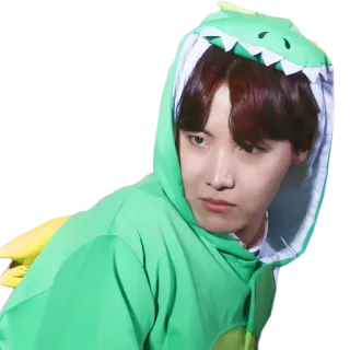😳 J-Hope kpop, bts, jhope, dinosauro, carino, idol, pop coreano whatsapp sticker