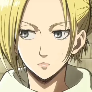 🌟 Annie Leonhart Attack on Titan アニメ, キャラクター, 金髪, 女の子 telegram sticker