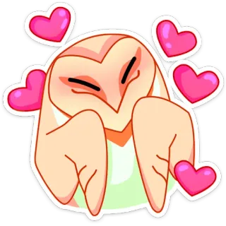 ☺️ Desenho animado, Coruja, Corações, Amor, Fofo, Carinhoso, Coruja de desenho animado telegram sticker