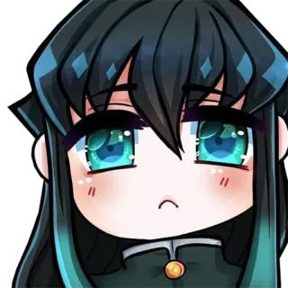 🌀 Muichiro Tokito Demon Slayer 动漫, 漫画, Q版, 可爱, 鬼灭之刃 whatsapp sticker