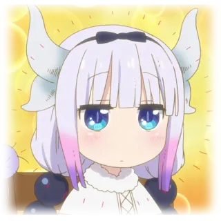 ✨ Kanna Kamui Miss Kobayashi's Dragon Maid Anime, Drago, Carino, Kanna, Kawaii telegram sticker