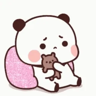 🎈 Panda, Beer, Schattig, Cartoon, Speelgoed, Kawaii, Verdrietig telegram sticker