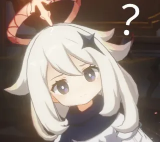 ❓ Paimon Genshin Impact paimon, genshin impact, anime, fragezeichen, verwirrt telegram sticker
