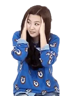 😰 женщина, паника, растерянность, kpop, реакция telegram sticker