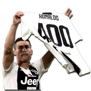 🔝 Cristiano Ronaldo RONALDO voetbal, voetballer, speler, shirt, juventus, ronaldo telegram sticker