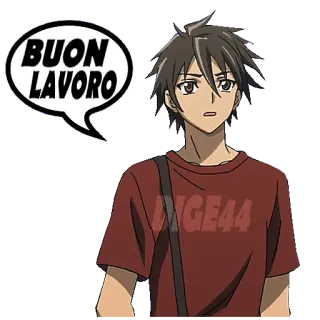 🔩 BUON LAVORO Anime, Hoạt hình, Làm tốt lắm, Động viên, Ý telegram sticker