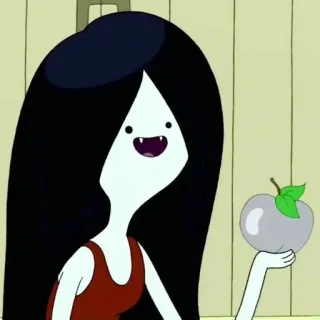 🖤 Marceline Adventure Time марселин, вампир, время приключений, мультфильм, аниме, телешоу, яблоко telegram sticker