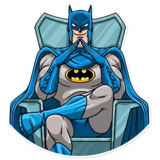 😈 Batman superhero, batman, comics, character, sitting telegram sticker