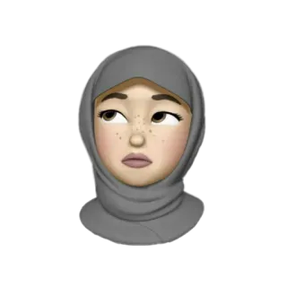 🙄 Эмодзи, Хиджаб, Женщина, Аватар, Человек, Хиджаб whatsapp sticker