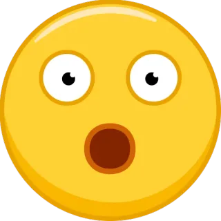 😲 emoji, surpris, choqué, expression, jaune, visage telegram sticker
