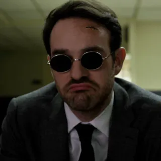 😕 Daredevil daredevil, marvel, matt murdock, blind, lawyer, vigilante telegram sticker