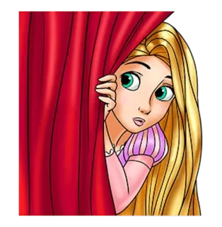 👸 Rapunzel Tangled Cartoon, Prinzessin, Disney, Animationsfilm, Film, Porträt, lange Haare whatsapp sticker