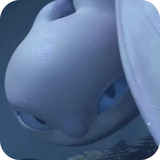 😶 Light Fury How to Train Your Dragon дракон, белый, милый, фэнтези, животное whatsapp sticker