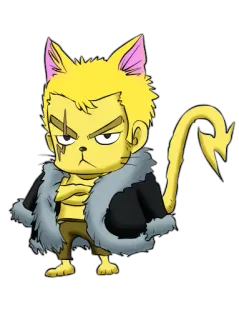 😕 アニメ, 猫, 動物, キャラクター, 黄色 whatsapp sticker
