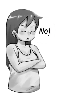 🙅‍♂ No! donna, no, rifiuto, negazione, negativo telegram sticker