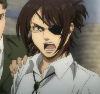 🦦 Hanji Zoe Attack on Titan anime, hanji, aot, l'attaque des titans, personnage telegram sticker