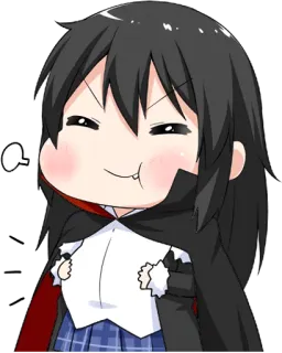 ☺️ Anime, Dibujo animado, Chica, Chibi, Lindo, Enojado, Vampiro, Personaje telegram sticker