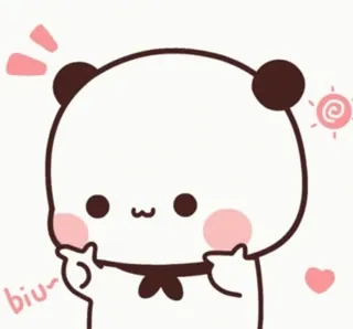 🎈 biu~ Panda, Niedlich, Kawaii, Sticker, Bär, Cartoon, Tier telegram sticker