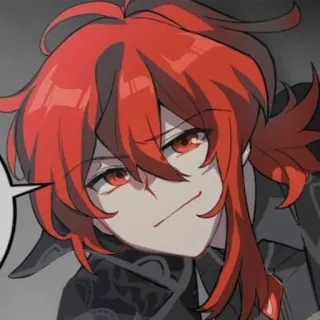 🙂 Diluc Genshin Impact Anime, Juego, Diluc, Genshin Impact telegram sticker