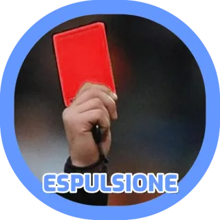 ⛔️ ESPULSIONE cartellino rosso, calcio, sport, rigore, penalità telegram sticker