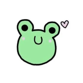 💗 Frosch, süß, Herz, Tier, Aufkleber, Cartoon, Amphibie telegram sticker