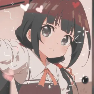 💗 Anime, Chica, Dibujos animados, Lindo, Kawaii, Manga telegram sticker
