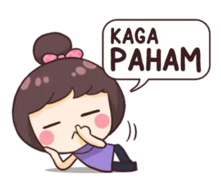 😏 KAGA PAHAM Dibujos animados, Chica, Confundida, Indonesia, Anime telegram sticker