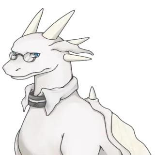 😒 มังกร, แอนโทร, มานุษยรูปนิยม, แว่นตา, สัตว์เลื้อยคลาน telegram sticker