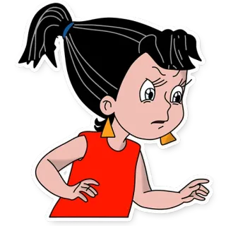 😠 desenho animado, mulher, menina, personagem telegram sticker