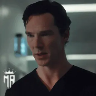 👨‍🔬 Benedict Cumberbatch aktor, celebryta, portret, mężczyzna, czarne włosy, twarz telegram sticker