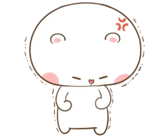 🐽 bravo, fofo, desenho, coelho, emoji, irritado telegram sticker