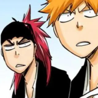 ⚔ Bleach Anime, Śmieszne, Bleach, Renji, Ichigo, Wyrażenia telegram sticker