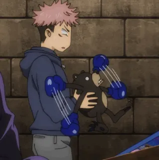 💥 Yuji Itadori Jujutsu Kaisen Anime, Manga, Jujutsu Kaisen, Yuji Itadori, Tinju telegram sticker